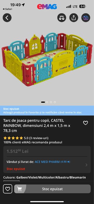 Loc de joacă bebe: Țarc + Saltea Dwinguler 230x140