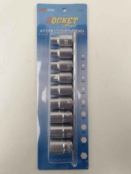 Set / Trusa tubulare E Torx E10 - E24 1/2" 9 piese
