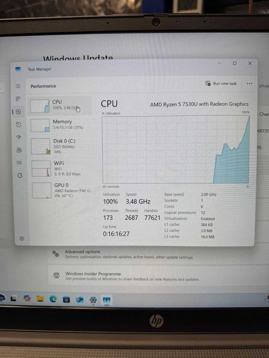 Hope Amanet P10/Laptop HP AMD Ryzen 5-7530U
