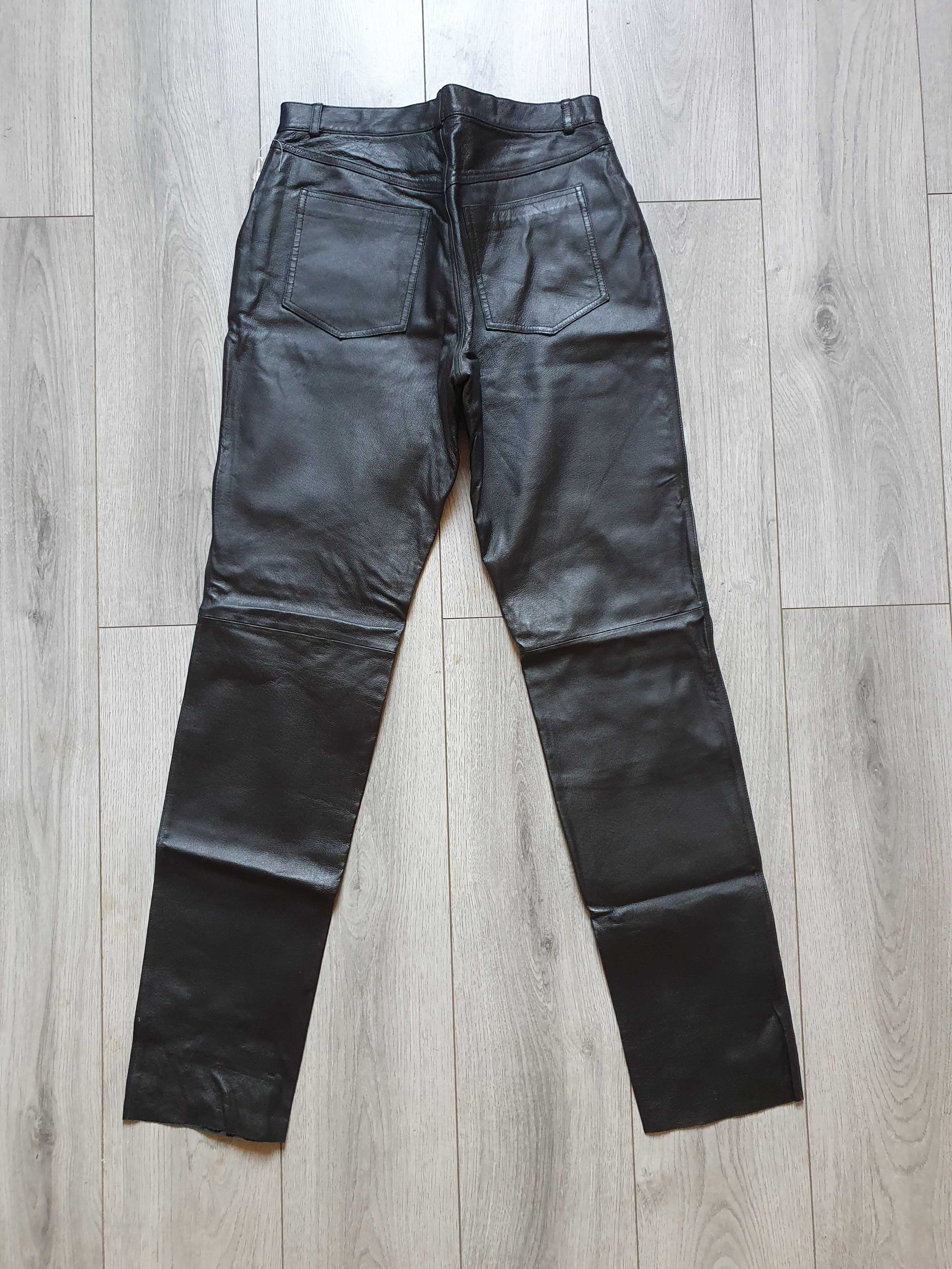 Pantaloni de piele AVITAMO (rock, motor) - Marimea 42 (Talie 80 cm)