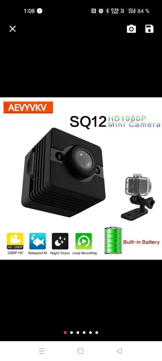 HD 1080P Mini Secret Camera Sports DV Night Vision Camcorder SQ12 Micr