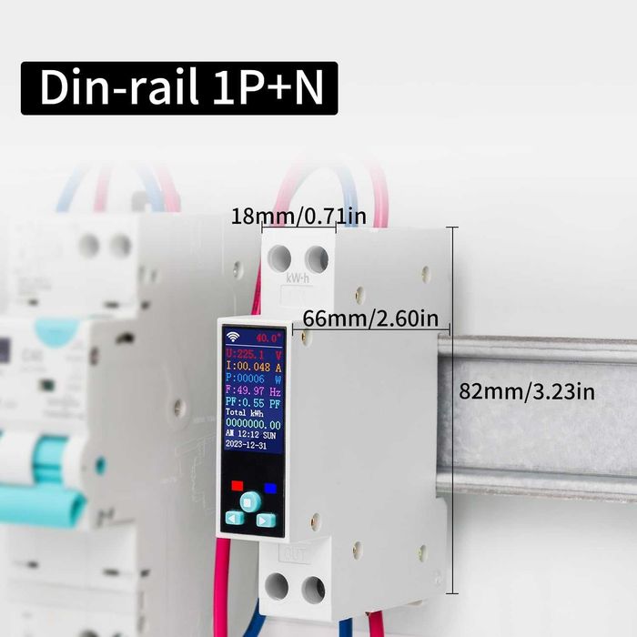 Contor de energie smart WiFi 50A releu monofazat  siguranta electrica