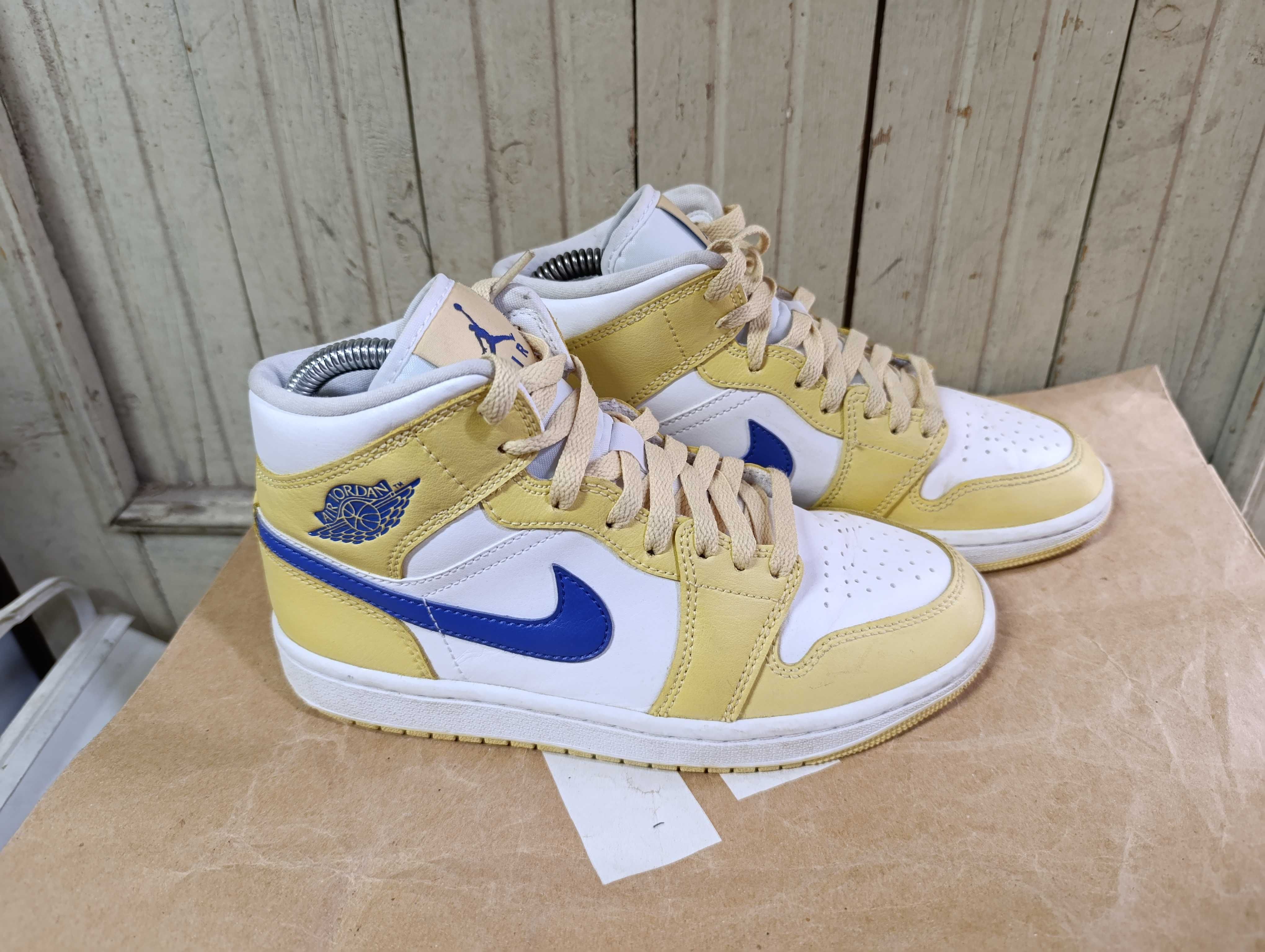 Jordan 1 Mid Lemon Wash Lapis''оригинални маратонки 37.5 номер