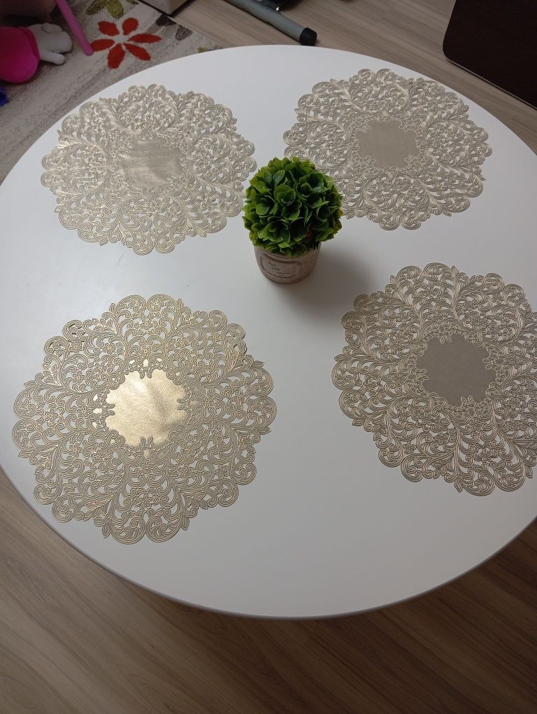 Masa de bucătărie rotunda JEGIND Ø105 cm alb/natur