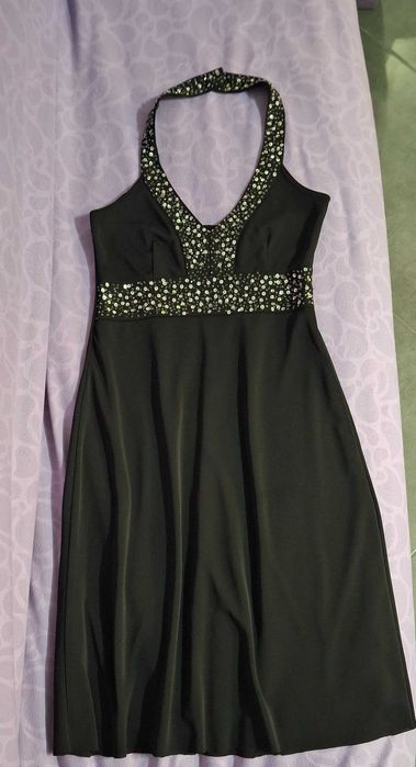 Дамска елегантна черна рокля