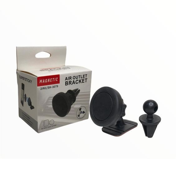 Стойка за автомобил 3109 тип магнит за телефон 2 в 1, черен