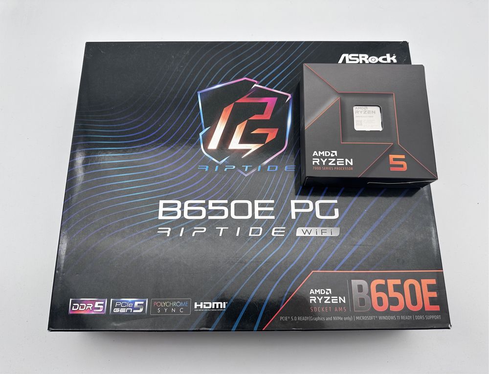 Комплект AMD Ryzen 5 7600X New + AsRock B650 PG Riptide Wi-Fi Full