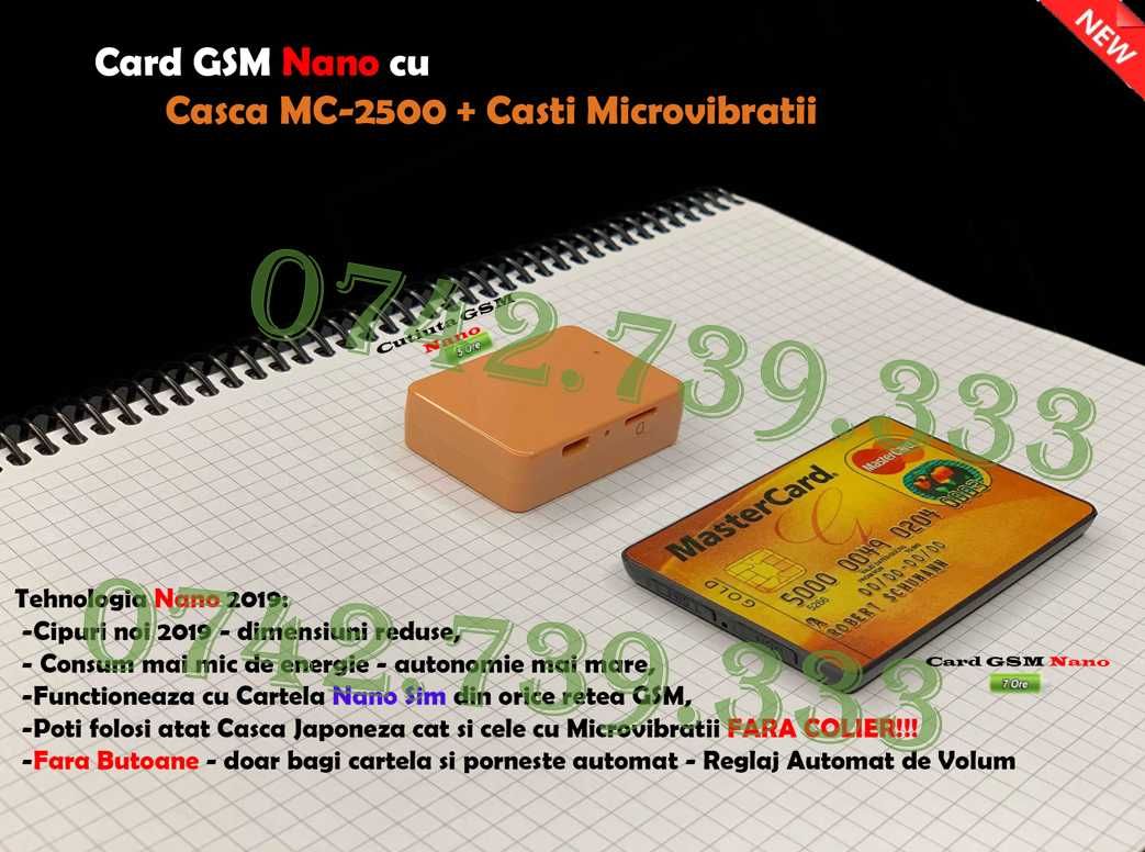 Card GSM + Casca de Copiat BONUS 3xBaterii 337 +SIM Card Casca Copiat