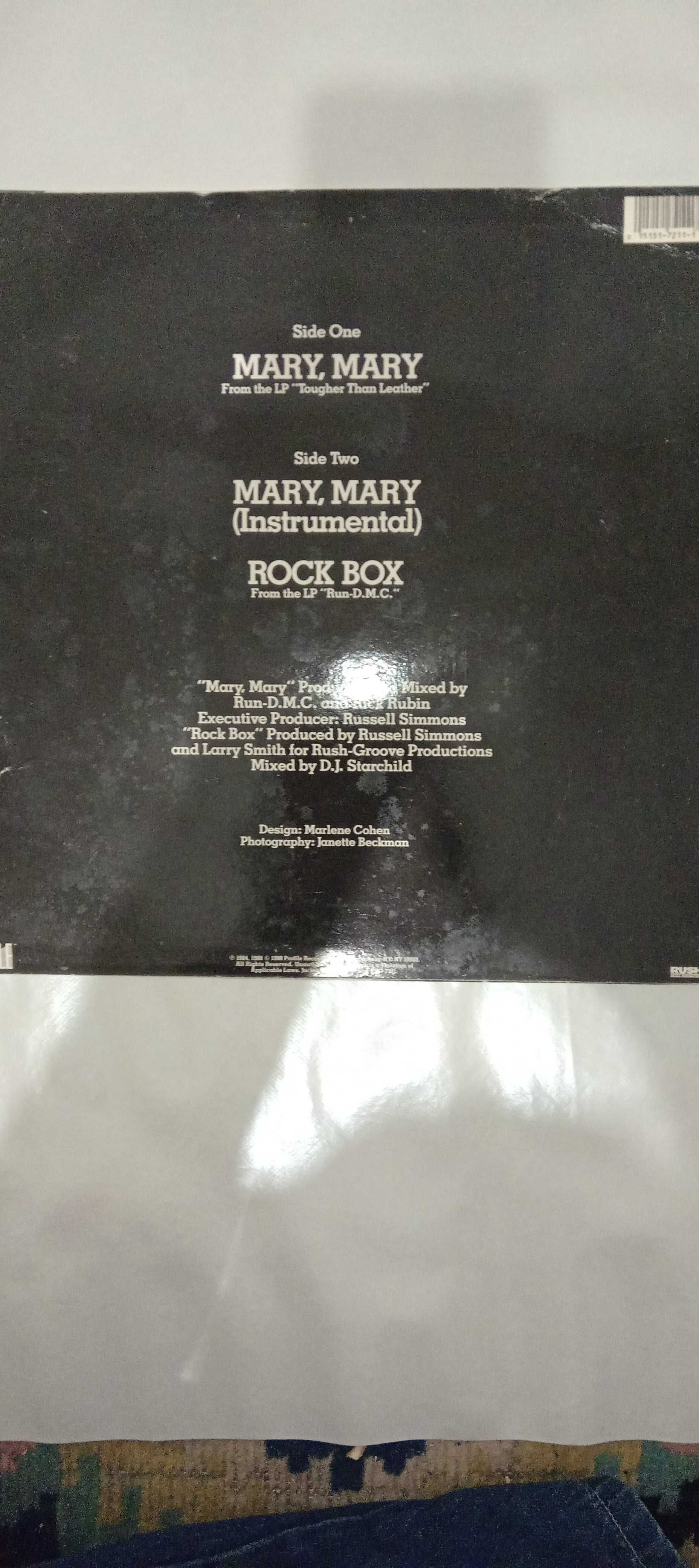 VINIL_RUN DMC ,Mary Mary, single raritate original american ,New York