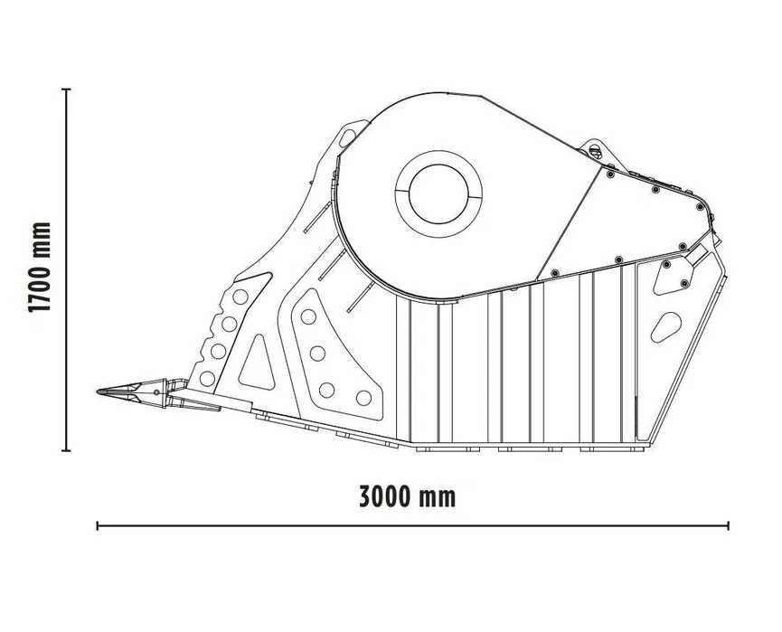 Cupa concasare MB Crusher BF135.8 pentru excavatoare 43-80 ton