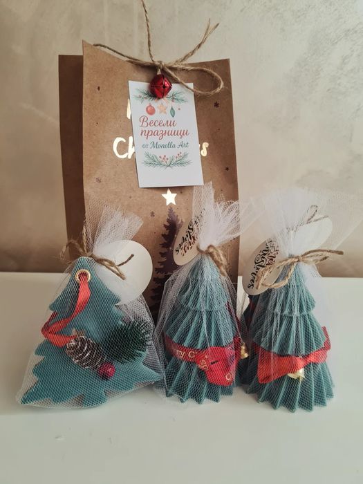 Ароматни коледни свещи от соев восък