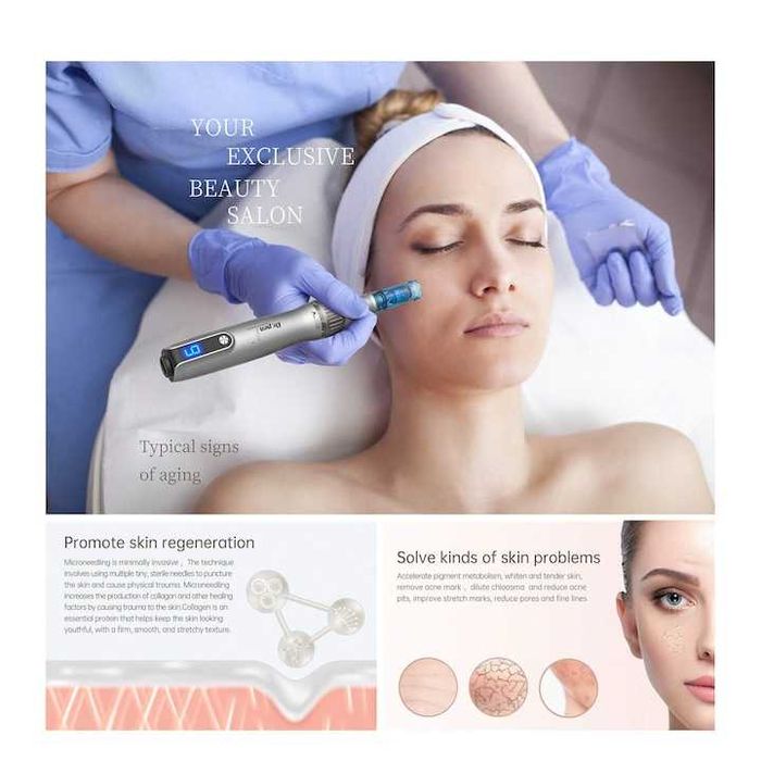 Нова тествана козметична писалка Dr. пен M8S с 14 патрона, безжична...