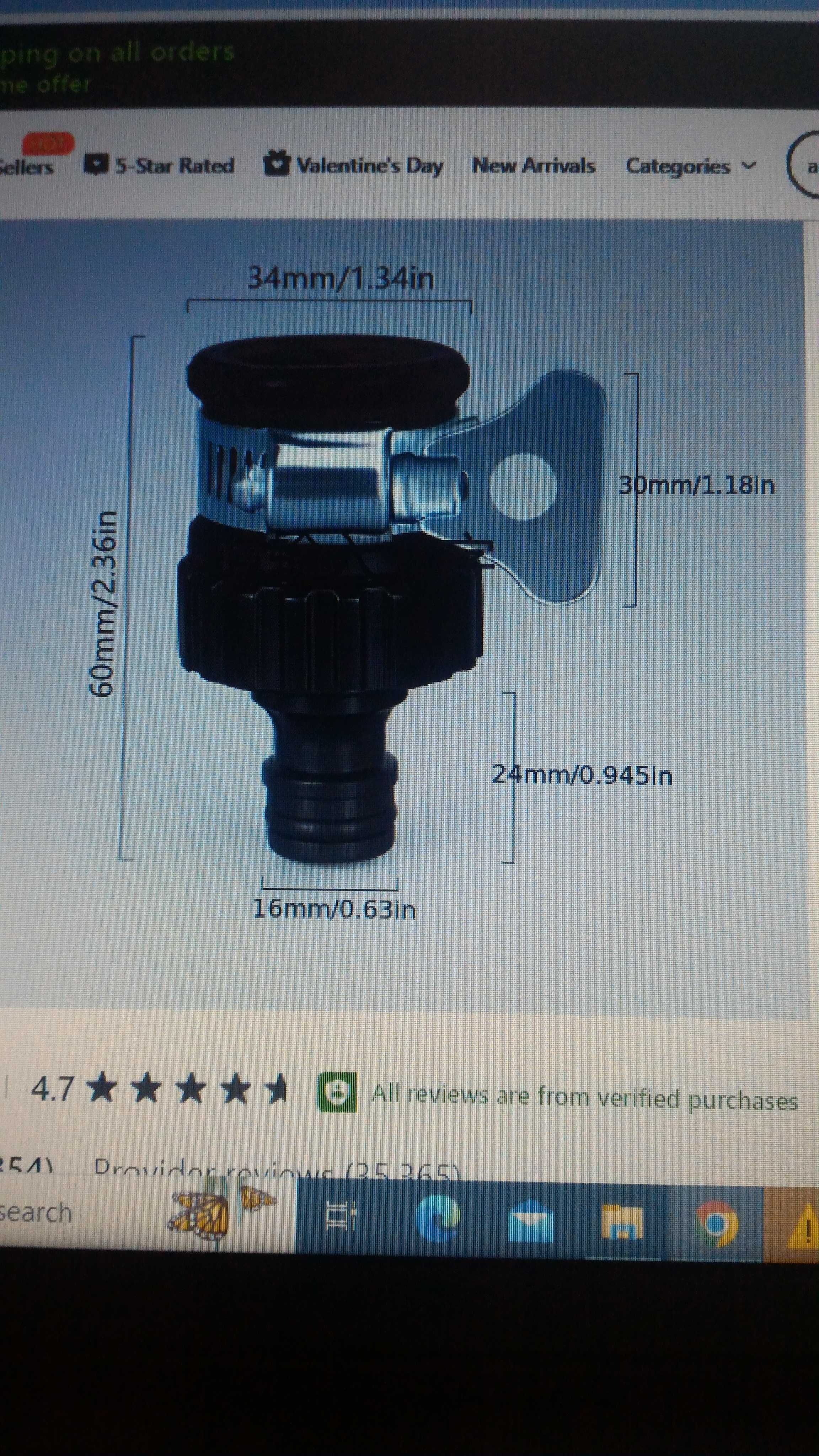 Adaptor conector pentru furtun la robinet