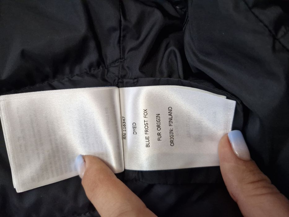 Geaca cu puf si blana naturala Moncler originala