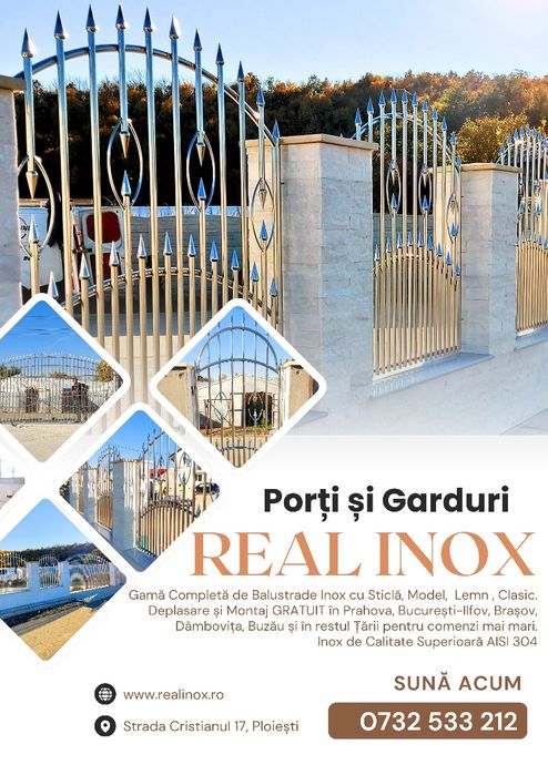 Balustrade din Inox cu montaj în Târgoviște-Dâmbovița