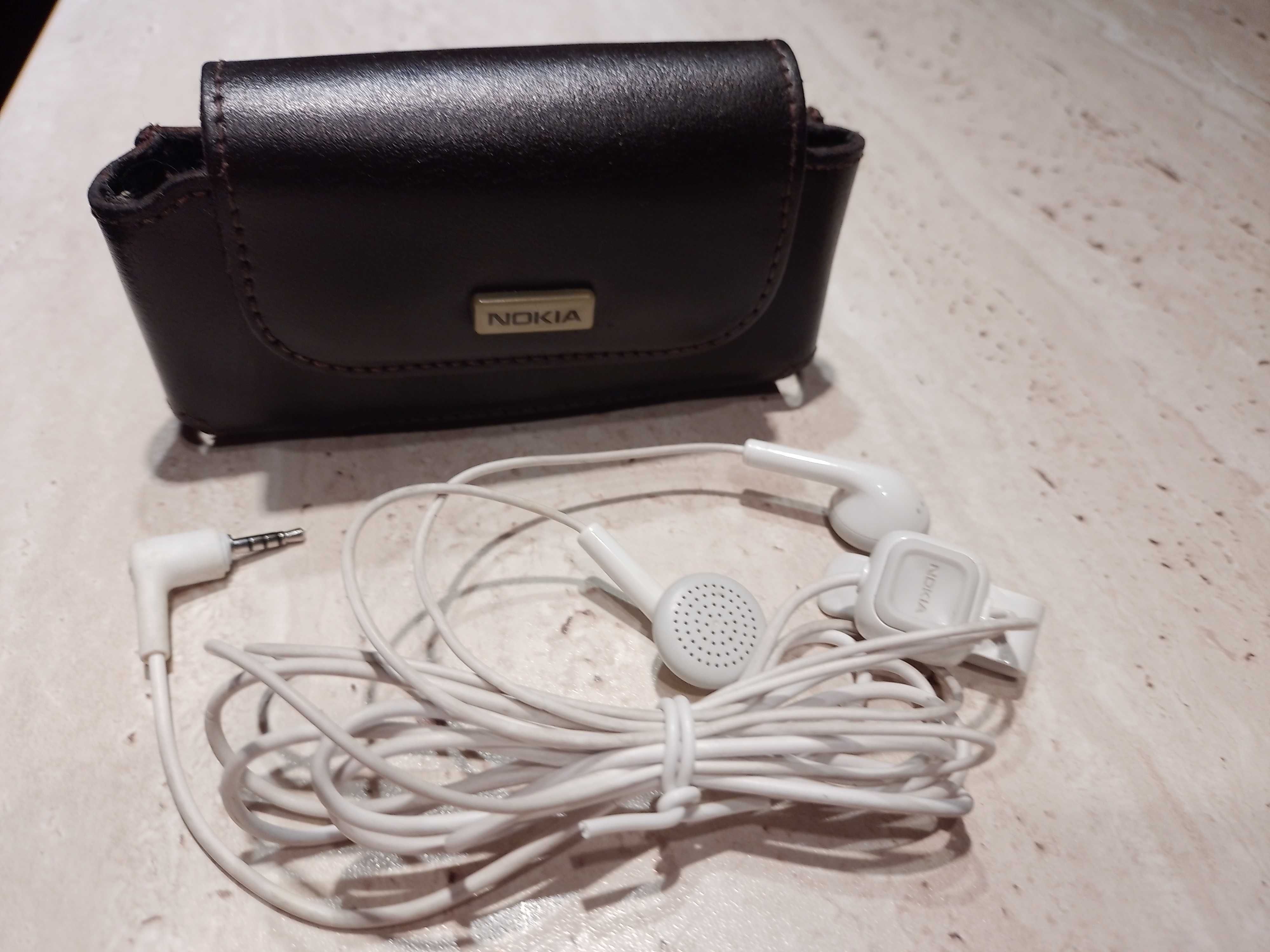 Husa piele + Casca stereo WH-101 - originale NOKIA