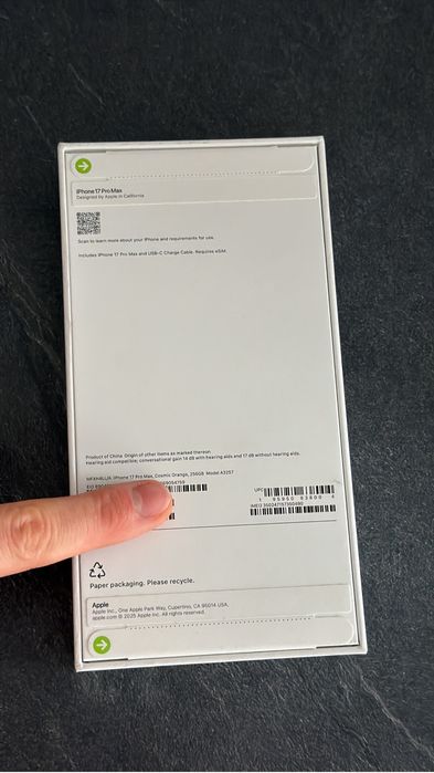 Iphone 17 Pro Max 256GB Cosmic Orange sigilat
