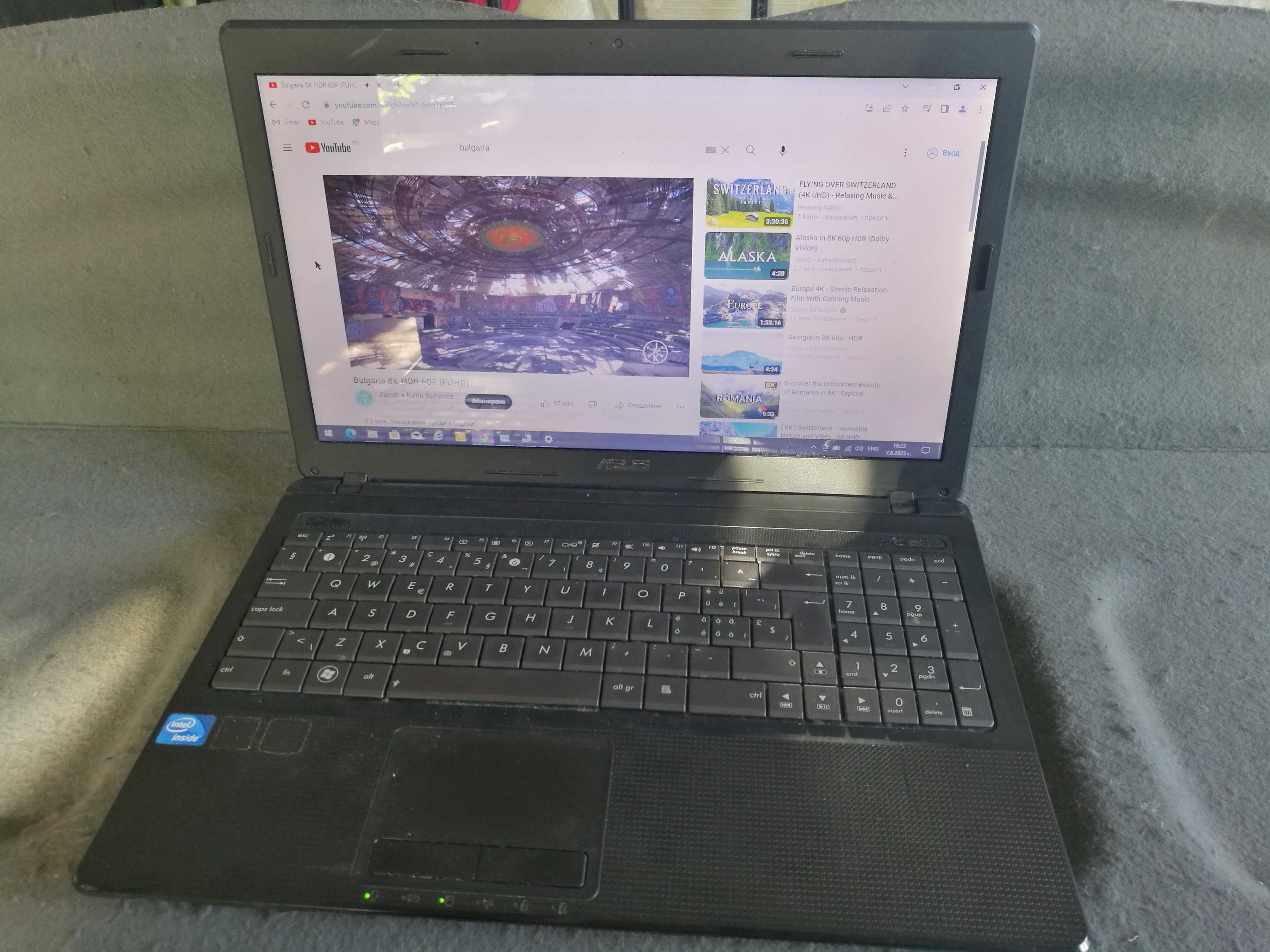 Продавам работещ лаптоп Asus X54 за дома, 15 инча