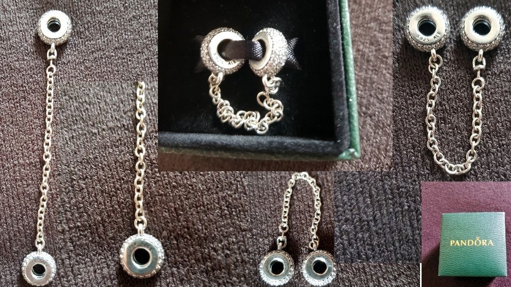 Lant de siguranta Bratara PANDORA Argint 925 "Inspiratie Pave"