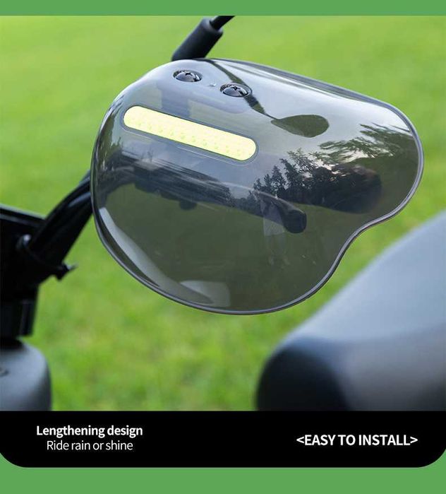 Универсальный ветровик-дефлектор на руль мотоцикла, мопеда, мотозащита