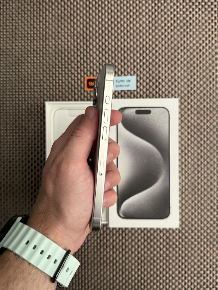 КАТО НОВ! /*ЛИЗИНГ*/ IPhone 15 Pro / White Titanium 128Gb Айфон