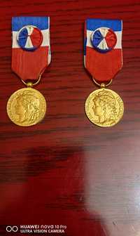 Френски медали сребърни със позлата