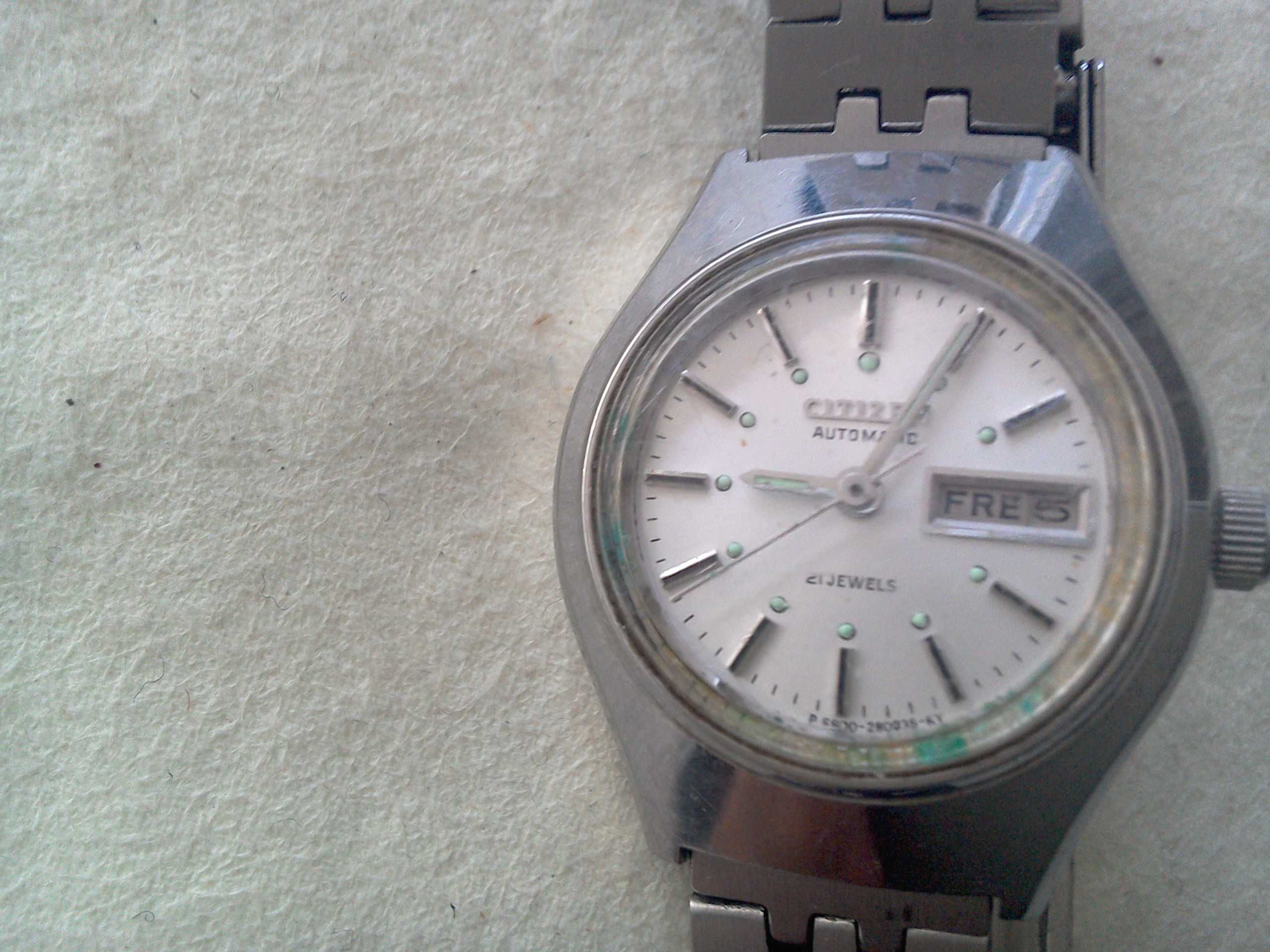 Ceas Citizen, automatic, diametru: 27mm fc, Day date, capac pe filet