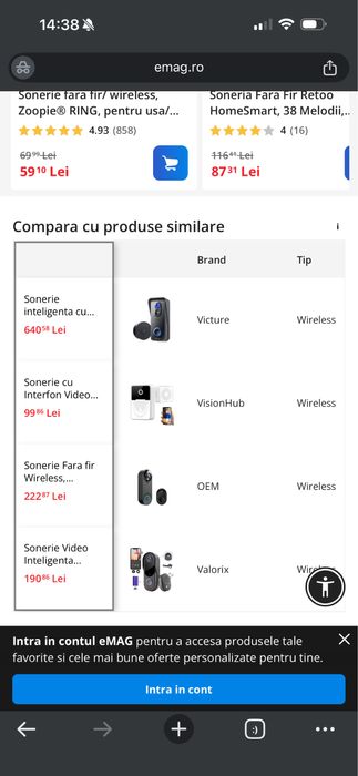 Video Interfon WIFI - Fara cabluri! Acumulatori! Senzor de miscare!