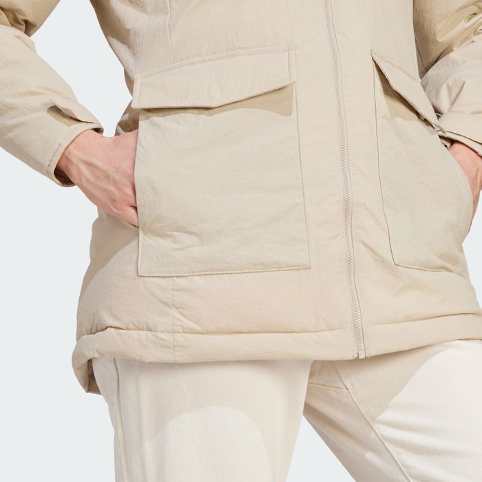 Geaca Adidas Hooded Fur Parka Noua Originala (S; M)