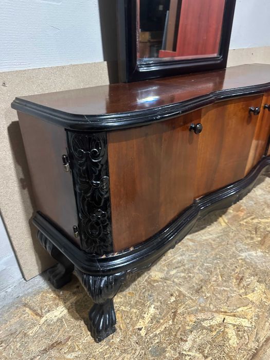 Toaleta Vintage cu oglinda Stil Florentin; Comoda cu ornamente