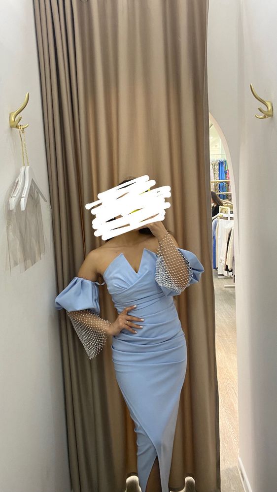 Платье голубое