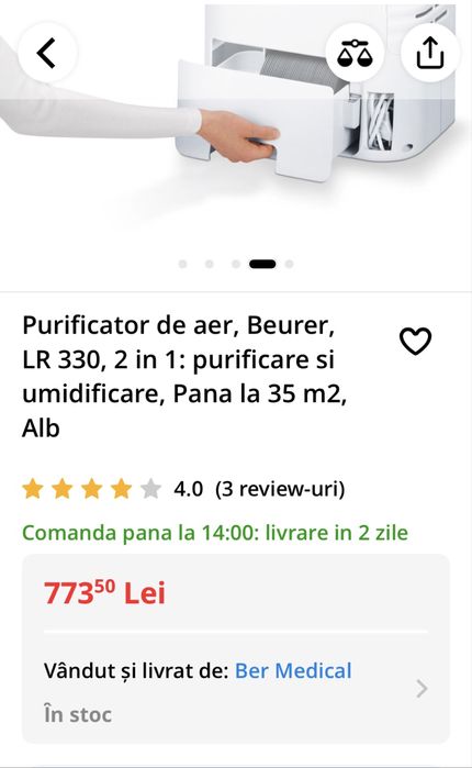 Purificator cu umidificare Beurer LR330
