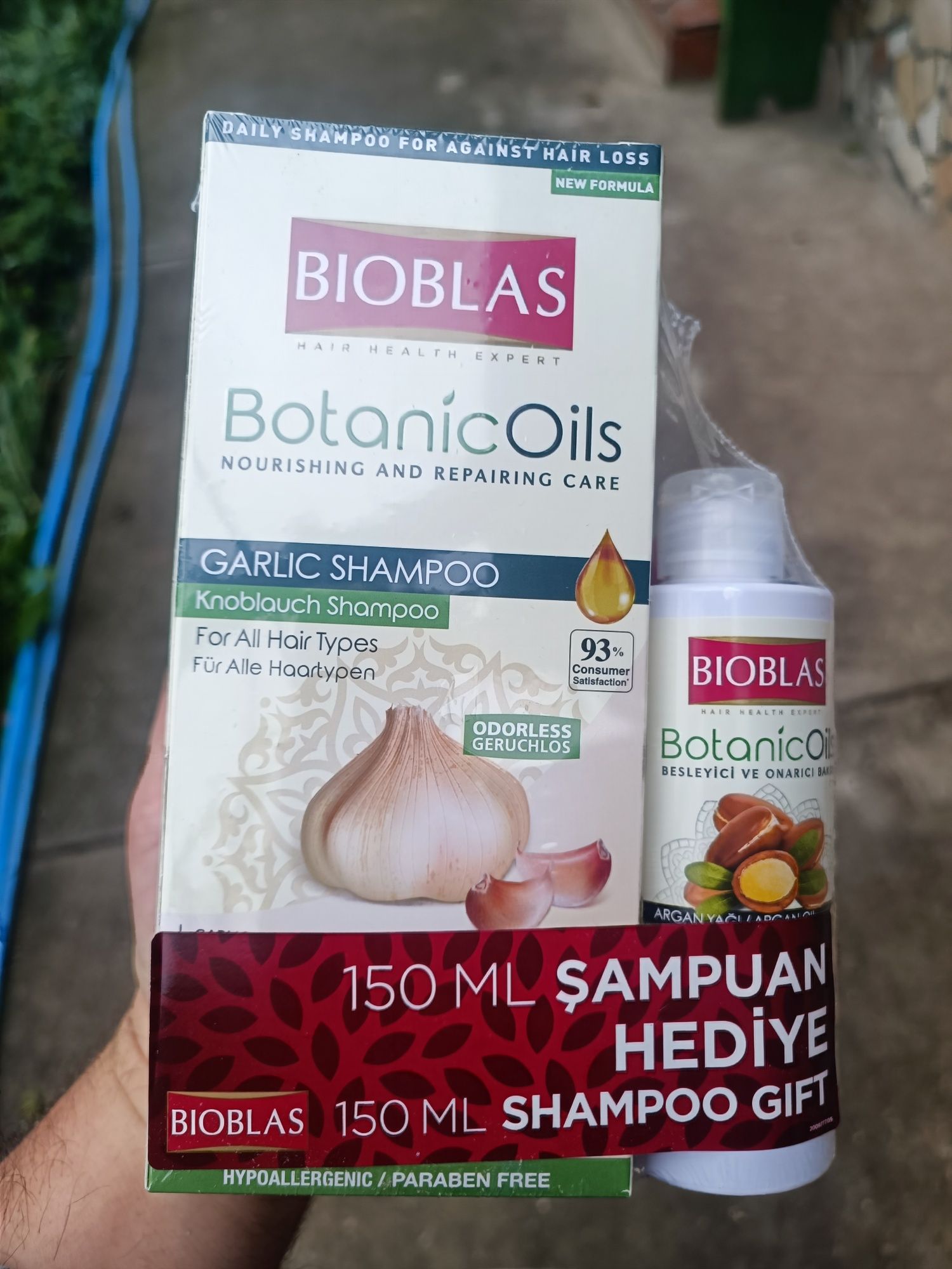 Șampon Bioblas cu Usturoi + Șampon Argan cadou