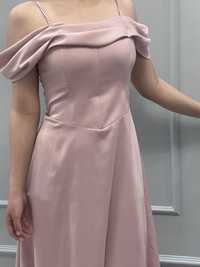 Нежно-розовое выпускное платье, вечернее платье