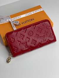 Portofel Din Piele Naturala Louis Vuitton - Zippy Bordo