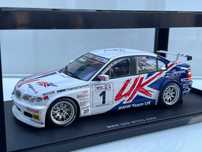 Macheta Auto 1/18 AutoArt BMW 320i E46 WTCC 2005 Team UK A. Prialux
