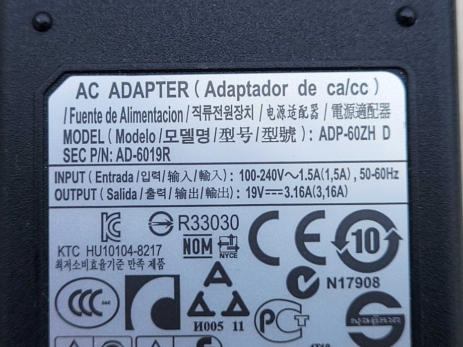 Incarcator laptop Samsung 19V 3,16A 60W mufa cu pin