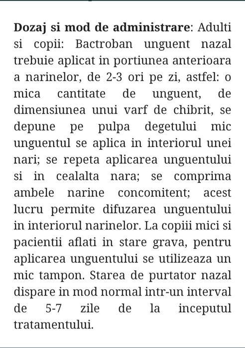 Vând unguent nazal Bactroban
