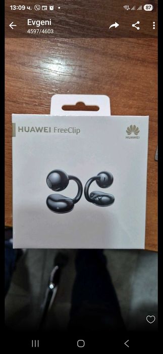Huawei FreeClip — Чисто нови и ултралеки слушалки - неразпечатвани