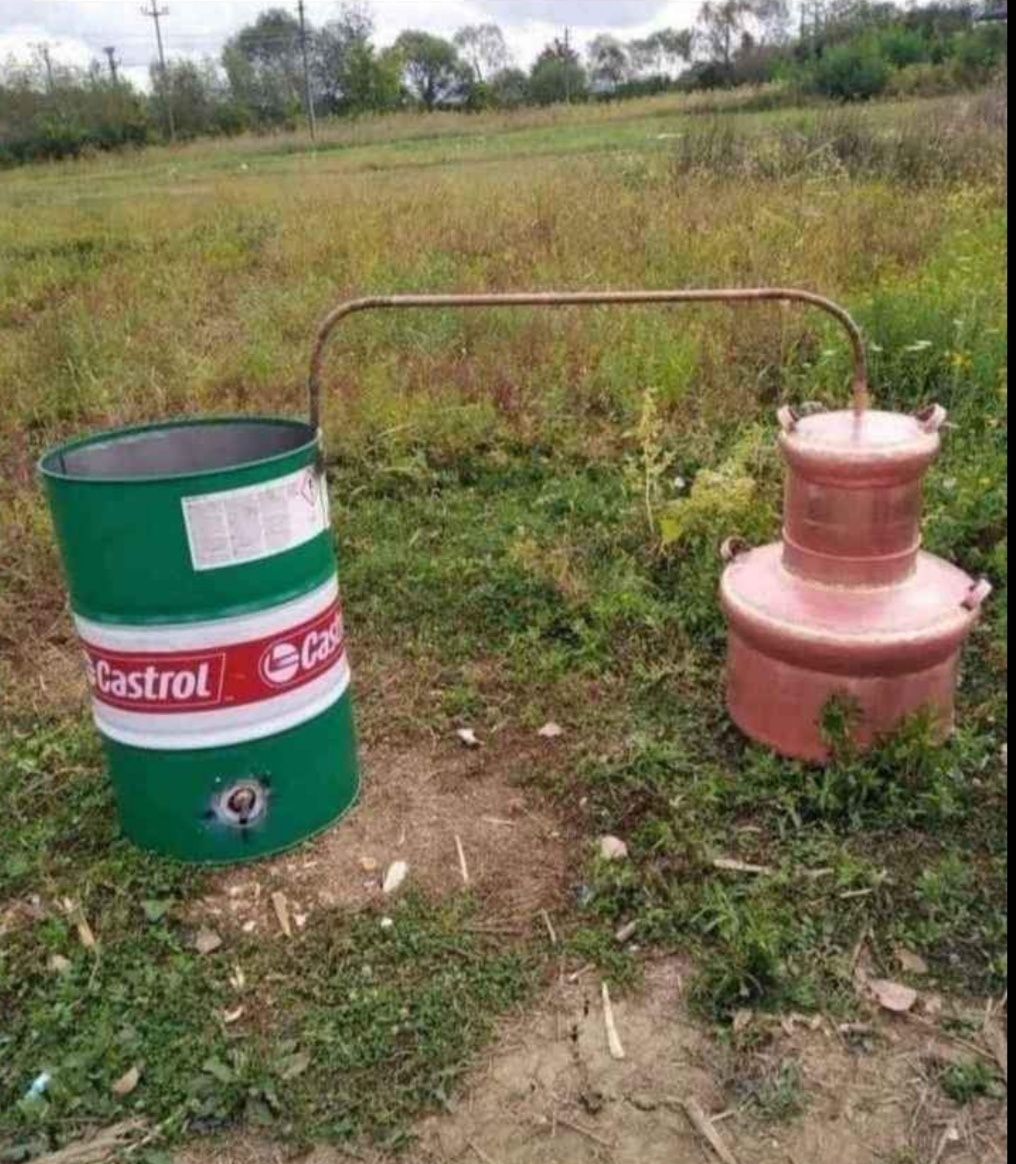 Vand cazan de tuica din cupru 150 litri + racitor. Cazanul a fost puti