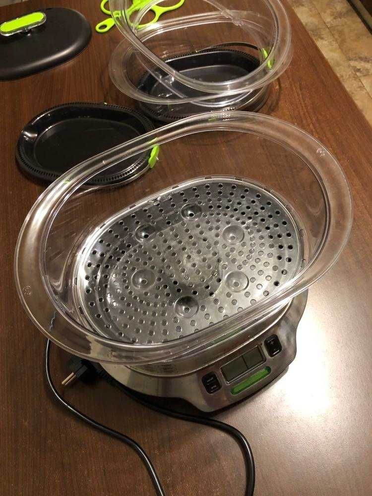 Aparat de gatit cu aburi Tefal VitaCuisine VS4003, 1800W, 3 cosuri