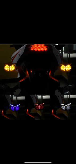 Semnalizari moto LED bufnita cu limini de zi scuter atv