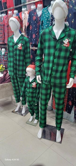 Пижамы в клеточку НОВОГОДНИЕ