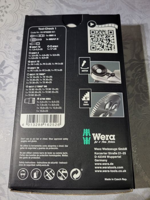 Trusa cap chei tubulare cu biti Tool-Check 38 piese, Wera