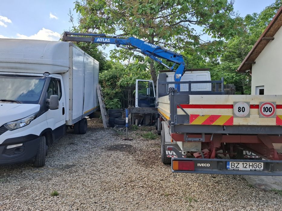 Iveco eurocargo basculabil și macara