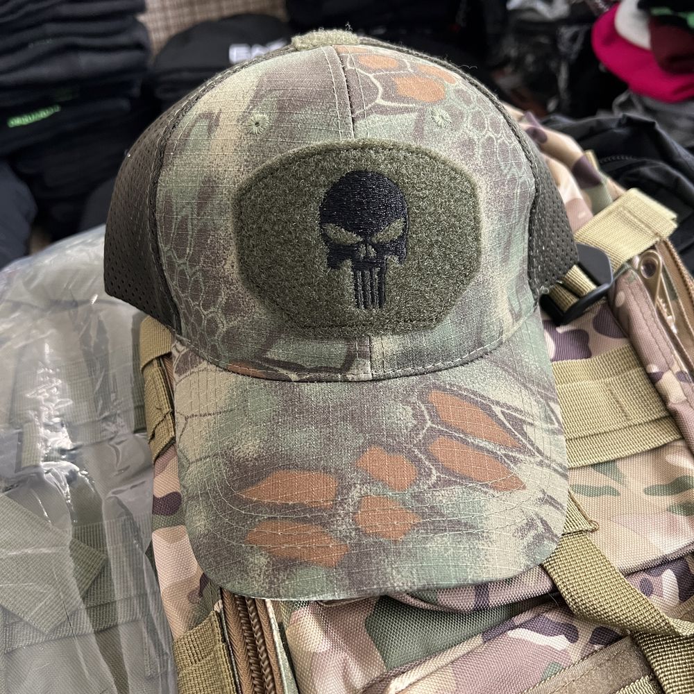 Тактическа шапка с мрежа Punisher skull Tactical Multicam лов стрелба