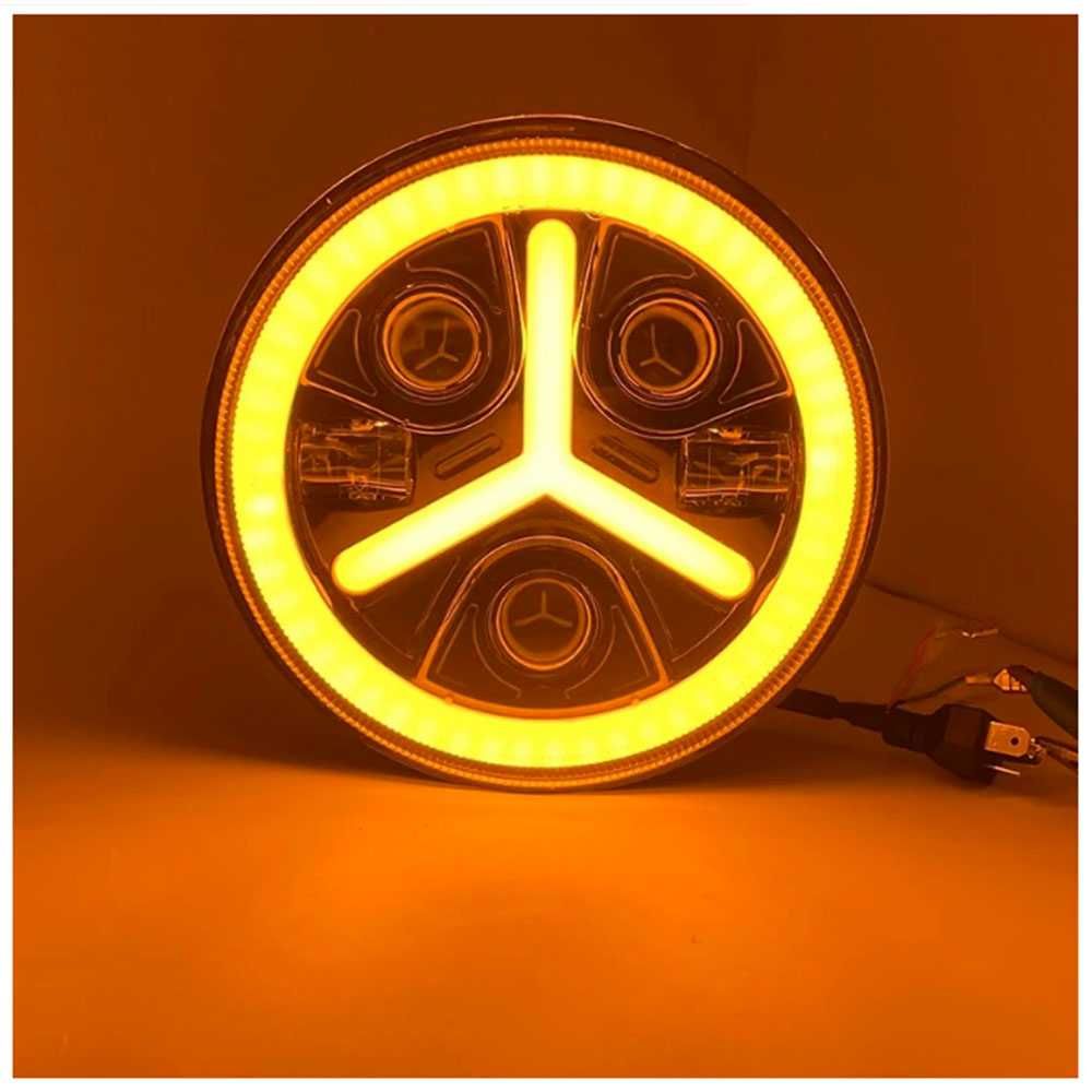 LED фар/лампа/халоген 18 см , 12V-24V, къси/дълги, 7000lm, универсален