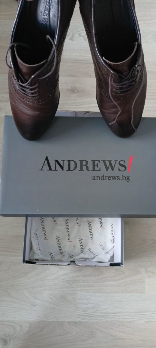 Мъжки обувки ANDREWS номер 43, Кафеви и Черни