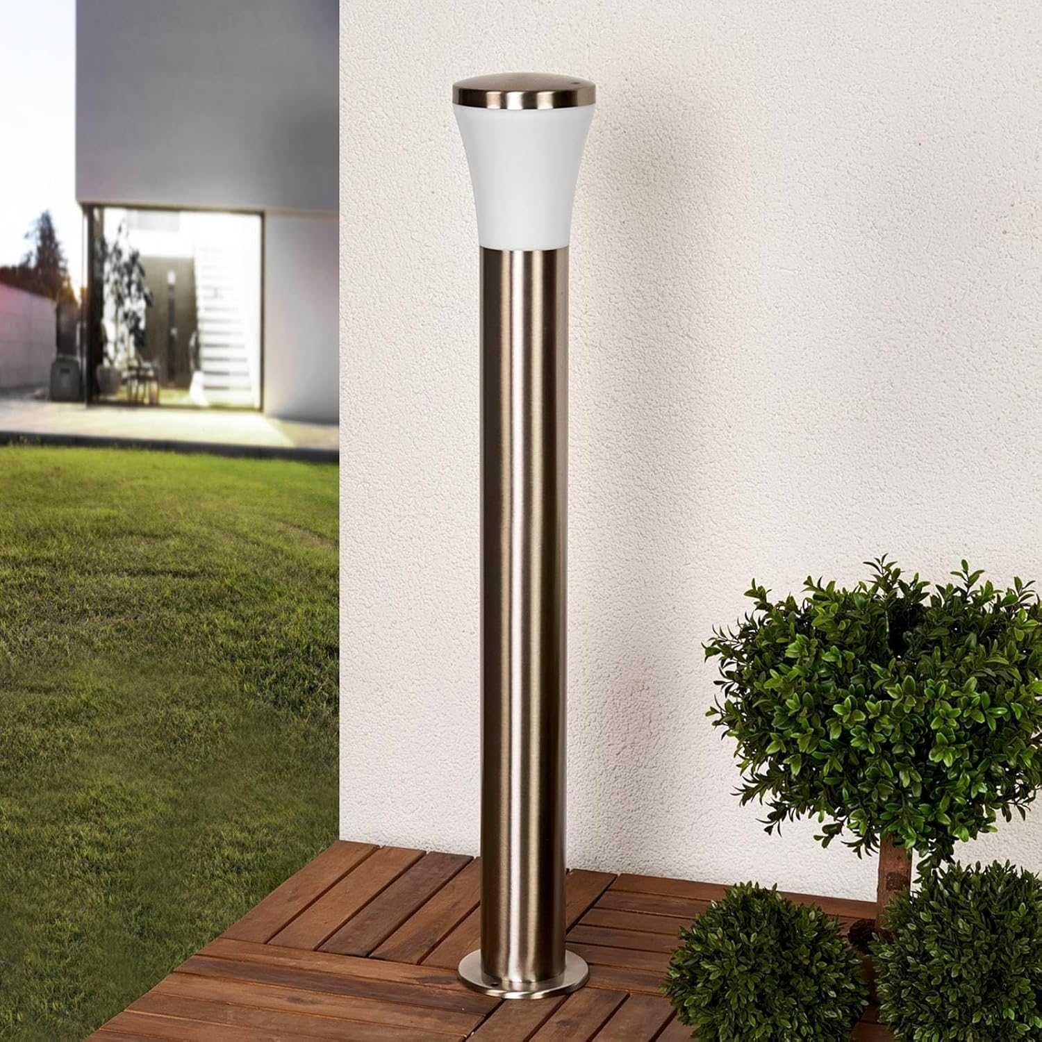 Lampa de alee Lindby 9647071 Sumea otel inoxidabil stalp luminos