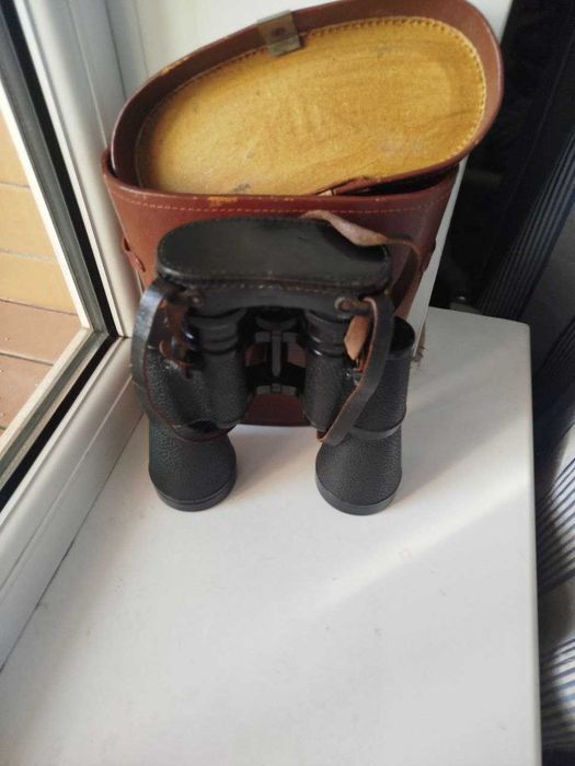 Винтажный бинокль ALOMA 7x50 с кожаным футляром